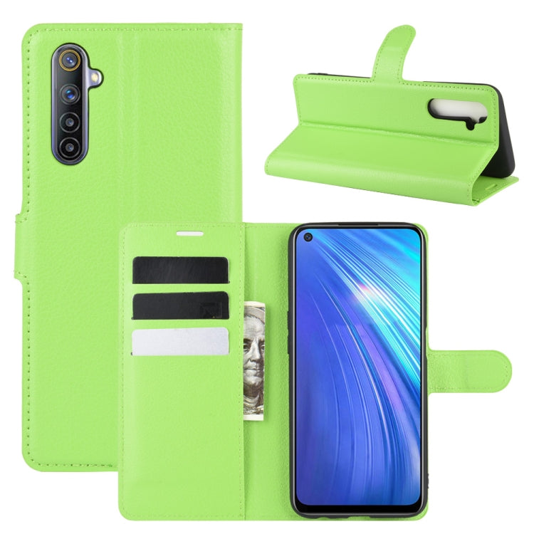 For OPPO Realme 6 Litchi Texture Horizontal Flip Protective Case with Holder & Card Slots & Wallet, For OPPO Realme 6, For OPPO Realme 6