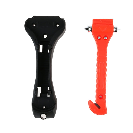 2 in 1 Mini Car Safety Rescue Hammer Life Saving Escape Emergency Hammer Seat Belt Cutter Window Glass Breaker, 2 in 1