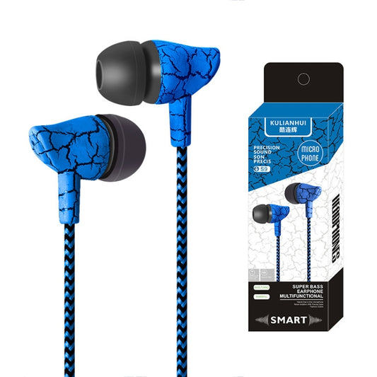 3.5mm Jack Crack Earphone Wired Headset Super Bass Sound Headphone Earbud with Mic for Mobile Phone Samsung Xiaomi MP3 4