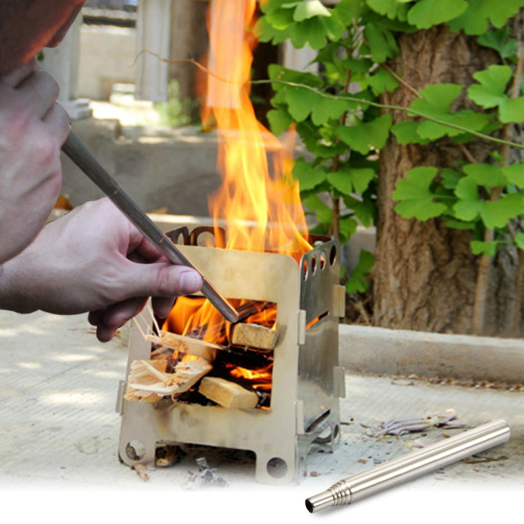 2 PCS Outil de Feu de Camping en Plein Air Souffleur en Acier Inoxydable Pique-Nique Barbecue Outil de Barbecue Soufflet Rétractable, 5 Sections (2PCS), 6 Sections (2PCS), 8 Sections (2PCS)