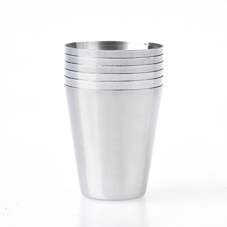 2 Sets Outdoor Mini Stainless Steel Small Wine Glass Hiking Camping Travel Portable Drinking Cup Set with Leather Case
