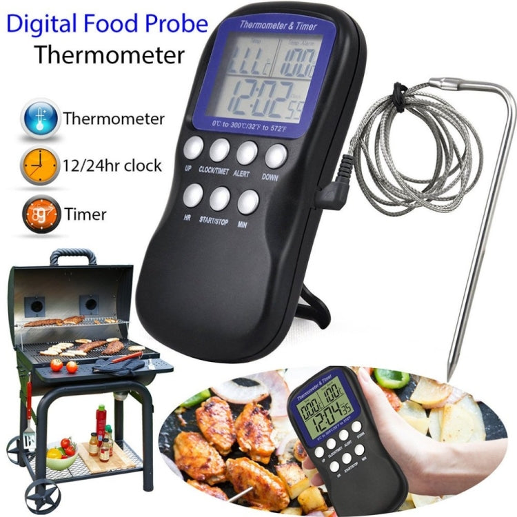 Digital Food Probe Oven Electronic Thermometer Timer Temperature Sensor, Food Thermometer