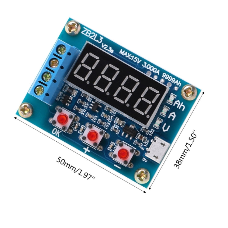 ZB2L3 Battery Capacity Tester 1.2-12V 18650 Li-ion Lithium Lead-acid Battery Capacity Meter Discharge Tester Analyzer, ZB2L3 Battery Capacity Tester