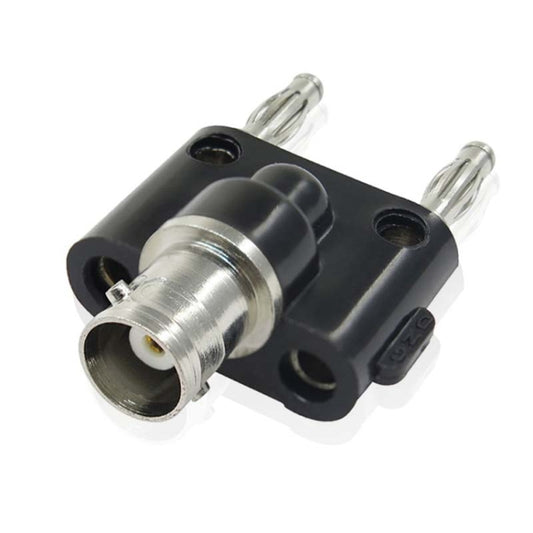 5pcs BNC Female To Dual Banana Plug Adapter Binding Male Connector, BNC Female To Dual Banana Male