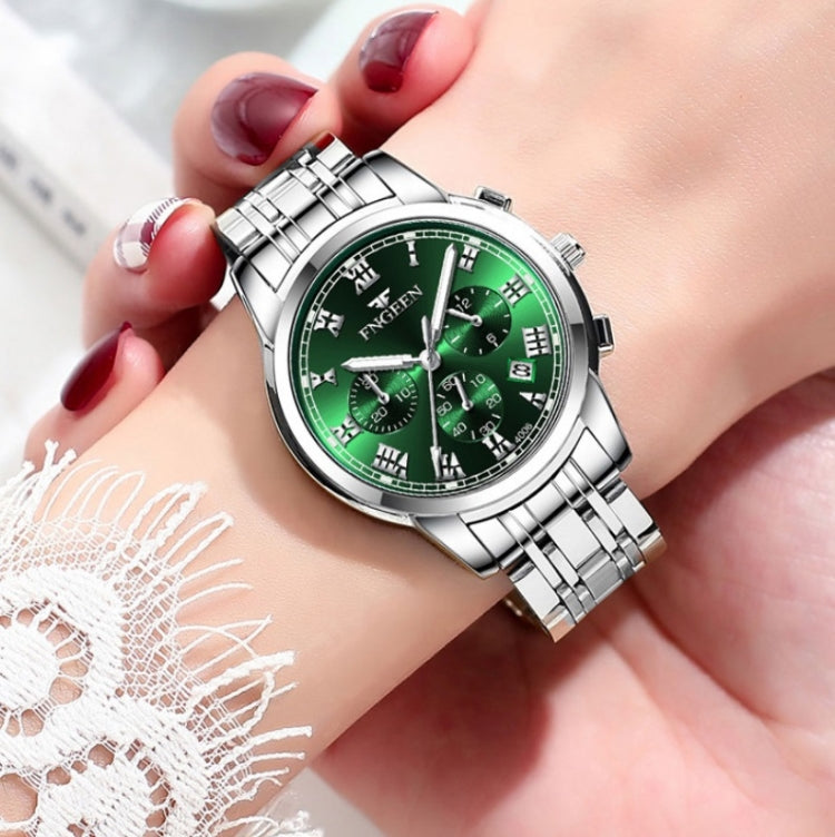 Montre à quartz pour femmes FNGEEN 4006, affichage de la date lumineux, cadran bleu doré, cadran noir doré, cadran doré, cadran blanc doré, cadran bleu acier, cadran vert acier, cadran noir acier, cadran blanc acier...