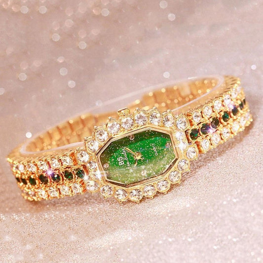 BS beesister FA1581 Women Octagonal Dial Diamond Plated Rhinestone Bracelet Quartz Watch