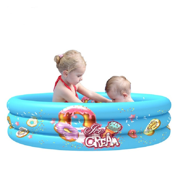 Piscine gonflable ronde à trois anneaux pour enfants, utilisation intérieure et extérieure, piscine à balles, 90 x 30 cm, 110 x 30 cm