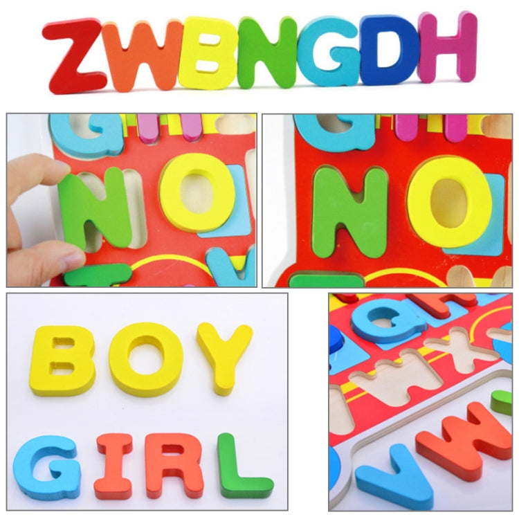 Jouets de puzzle pour enfants, planche à saisir à la main en dessin animé, puzzle en bois pour l'apprentissage des chiffres et de l'alphabet