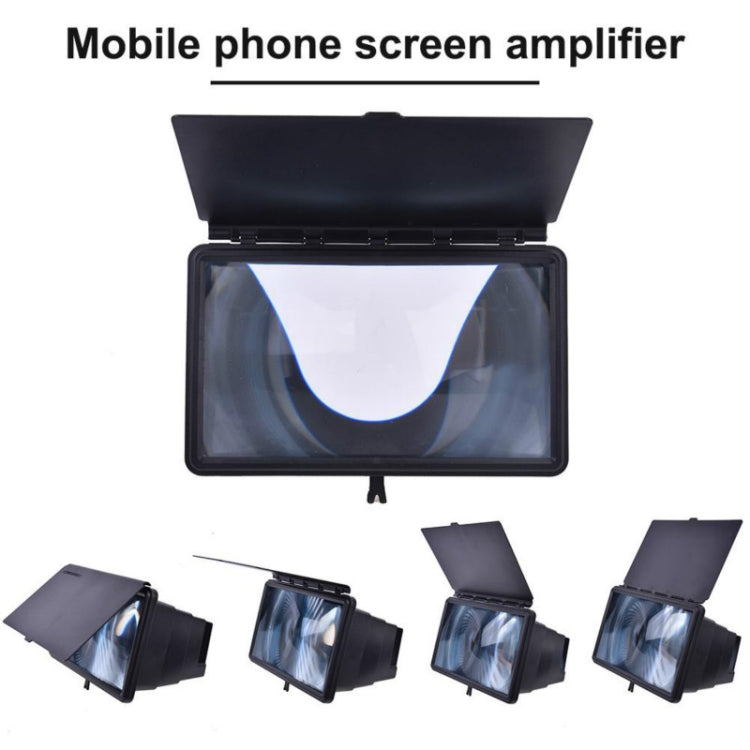 Lupa antirreflejos para teléfono móvil de 12 pulgadas, proyector de pantalla grande, amplificador de video 3D HD