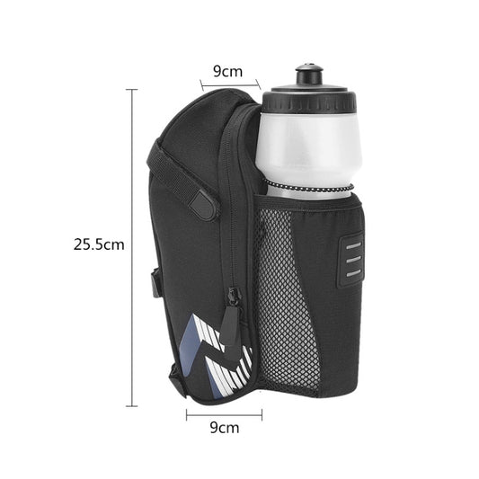 ROSWHEEL Sacoche de selle vélo 1,8 L avec support gourde et attache pour feu arrière, ROSWHEEL Sacoche de selle