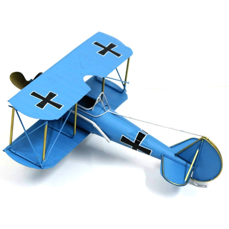 Ornements de décoration d'intérieur Artisanat en fer forgé Modèle d'avion rétro, Jaune, Vert, Rouge, Bleu