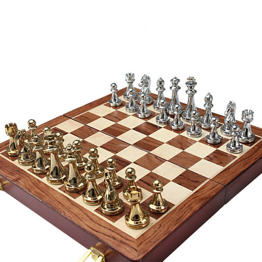 Jeu d'échecs européen simple en alliage de zinc, Ensemble d'échecs européen