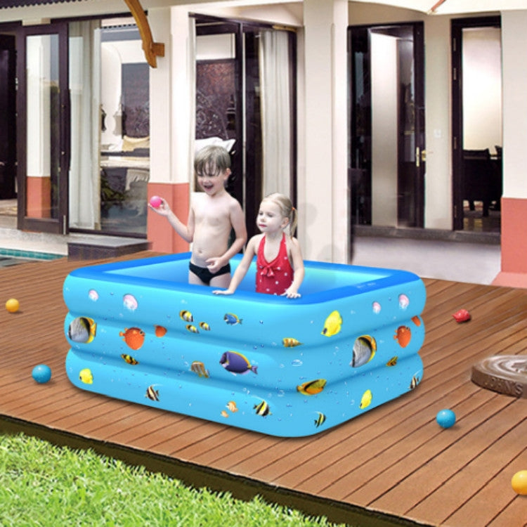 Piscine gonflable carrée pour bébé, motif spatial, pour intérieur et extérieur, 120 x 85 x 35cm