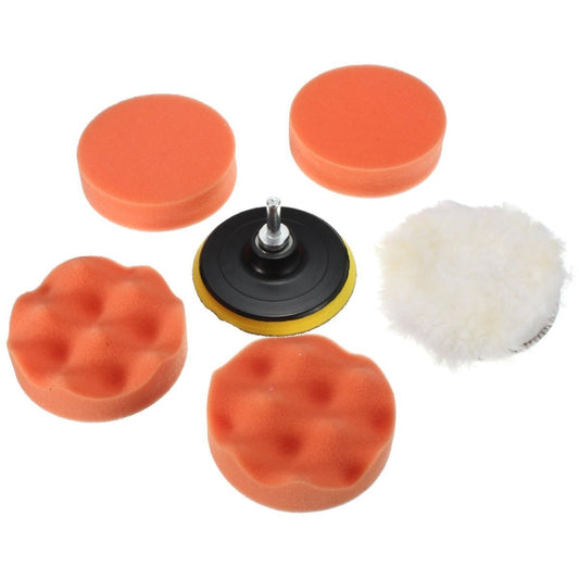 7 in 1 Buffing Pad Set Thread Auto Car Polishing Pad Kit for Car Polisher, 3 inch, 4 inch, 5 inch, 6 inch, 7 inch