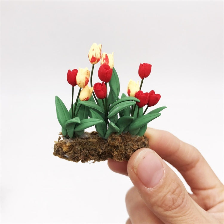 Maquette de fleur de tulipe de simulation pour maison de poupée 1:12, fleur de tulipe