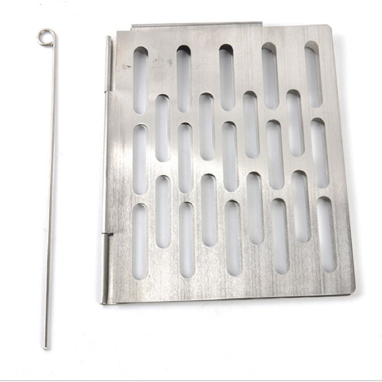 Stainless Steel Folding Barbecue Net Portable BBQ Picnic Accessories, S 15x10.3CM, M 22.6x15.8CM, L 35.8x20CM