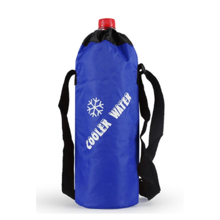 Oxford Cloth Cylindrical Ice Pack Portable Folding Drink Ice Pack Lunch Bag, Drawstring / Red, Drawstring / Blue, Drawstring / Black, Zipper / Red, Zipper / Blue