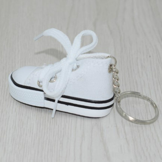 2 mini porte-clés pendentifs en toile de chaussures de simulation