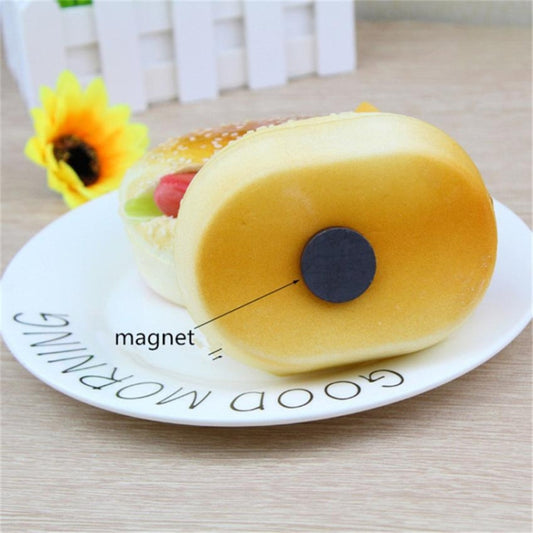 Joli Squishy Hamburger à Remontée Lente Parfum Crème Jouet de Décompression Décoration à Presser Jouet pour Enfants, Joli Hamburger