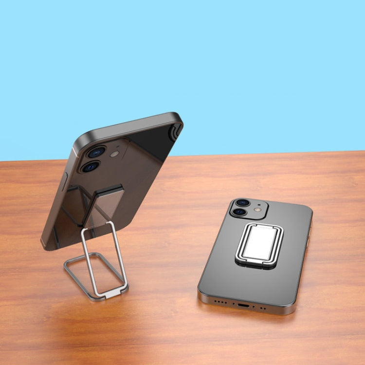 Metal Car Mobile Phone Folding Bracket Ring Buckle Paste Bracket,Style:, Square, Gourd