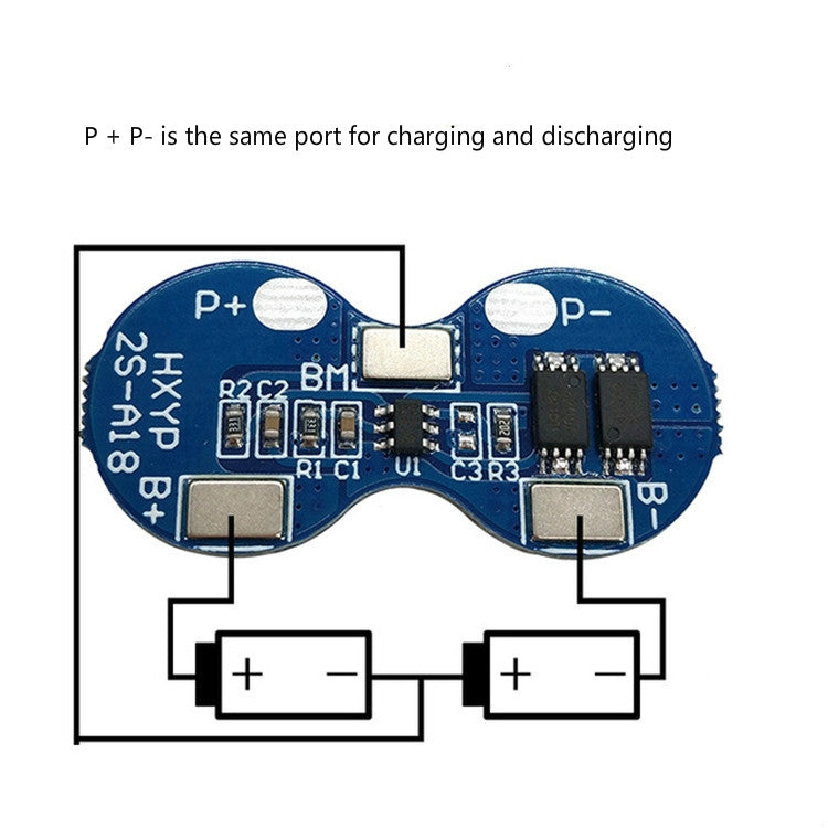 30 PCS 4A 2-Tandem 7.4V / 8.4V 18650 Lithium Battery Protection Board, Anti-Overcharge, Anti-Overdischarge