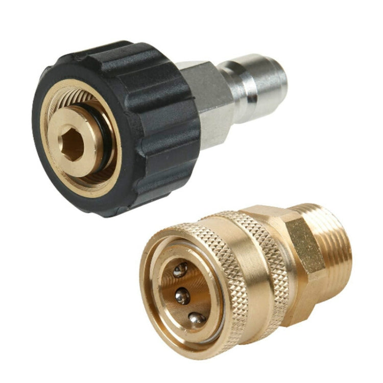 Pressure Washer Accessories Quick Connect Car Wash Water Hose Quick Connection, 14-3/8 Male + 15-3/8 Female, 15-3/8 Male + 15-3/8 Female, 15-3/8 Male + 14-3/8 Female