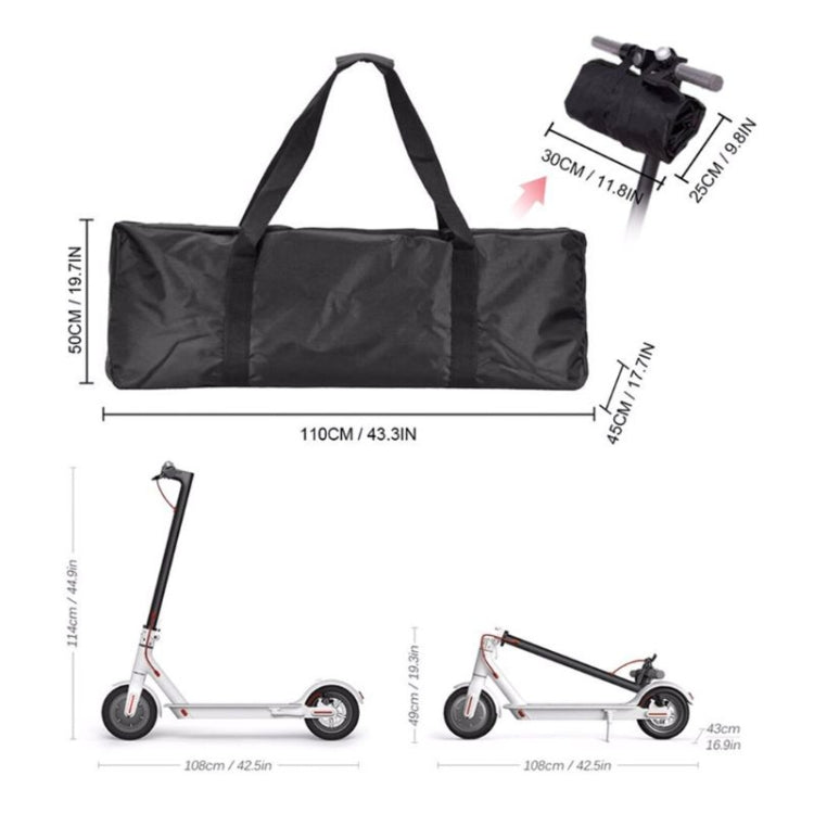 For Xiaomi M365 Electric Scooter Foldable Skateboard Zipper Waterproof Storage Bag, 8 inch