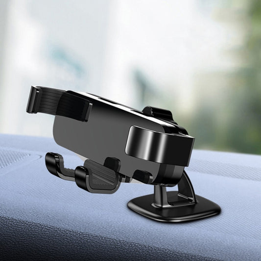 650 Support de téléphone portable pour voiture avec fixation par gravité, pour sortie d'air, navigation, Argent, Noir, Argent autocollant, Noir autocollant