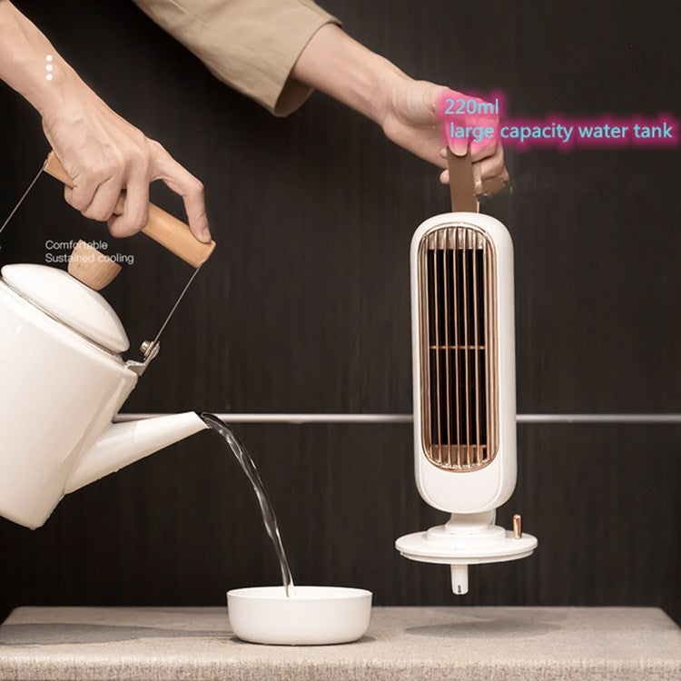Ventilateur tour d'humidification rétro USB sans pales avec pulvérisation de refroidissement à eau pour bureau