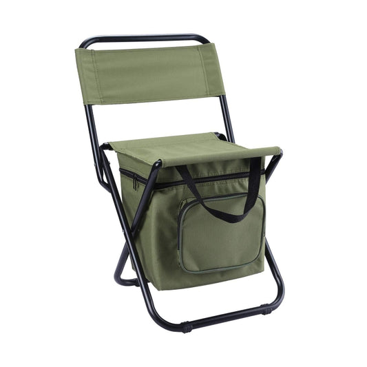 Chaise pliante d'extérieur avec sac de rangement, dossier et fonction de conservation de la chaleur