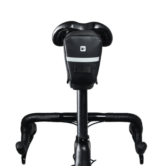 Rhinowalk Sacoche de Selle Étanche Légère pour VTT Sacoche Outils Vélo Équipement Cyclisme, Fibre de Carbone Noir, Noir Mat