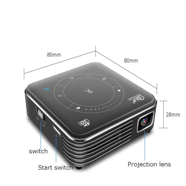 P11 854x480 DLP Mini Smart Projector With Infrared Remote Control, Android 9.0, 2GB+16GB, Support 2.4G/5G WiFi, Bluetooth, TF Card
