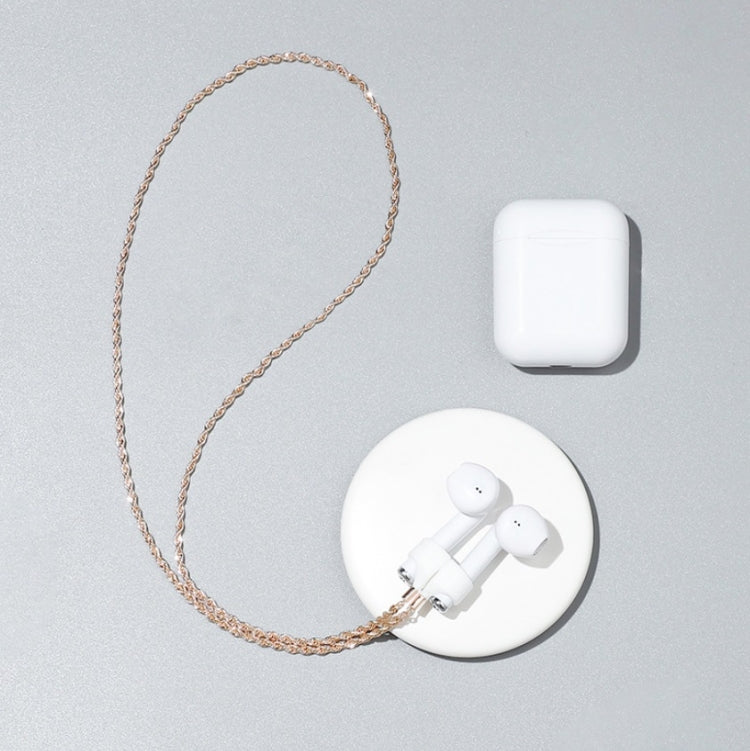 AIRPODS Wireless Headset Anti-lost Chain Strong Magnetic Sleeve Titanium Steel Stainless Steel Color Retention Anti-lost Necklace, Golden, Rose Gold, Black Gold, Steel Color
