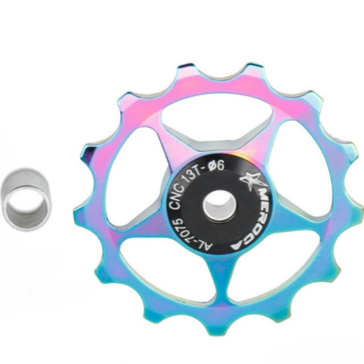 MEROCA Roue de guidage pour dérailleur arrière de VTT et vélo de route, avec roulements métalliques, 11D/13D, 11D Noir, 11D Rouge, 13D Rouge, 11D Bleu, 13D Bleu, 11D Violet, 13D Violet, 11D Argent, 13D Argent, 11D Coloré Galvanisé, 13D Coloré Galvanisé
