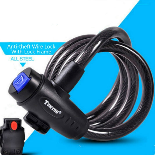 TONYON TY588 Antivol de vélo universel, antivol de vélo de montagne avec câble, antivol de vélo de type anneau, TONYON TY588