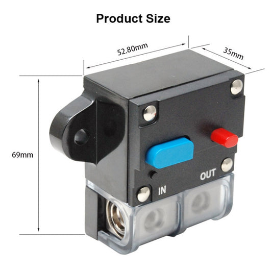 Auto Circuit Breaker Car Audio Fuse Holder Power Insurance Automatic Switch, 50A, 60A, 80A, 100A, 150A, 200A, 250A, 300A