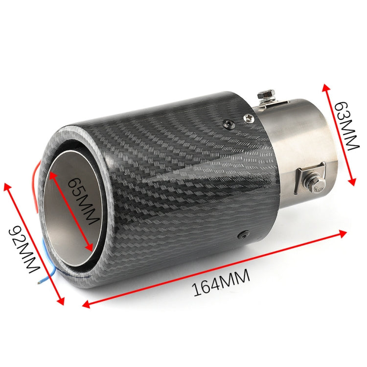 Car Modification Carbon Fiber Luminous Tail Throat LED Lights Modified Car Exhaust Pipe Spitfire Tail Throat, Side, Curling