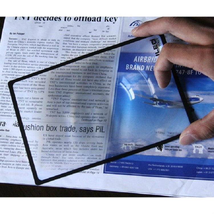 Card Slim Reading 3x Magnifier Business Card Magnifier, 120×180mm
