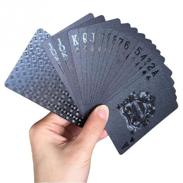 2 jeux de cartes à jouer étanches en plastique créatif feuille d'or, 2 jeux de cartes à jouer feuille d'or