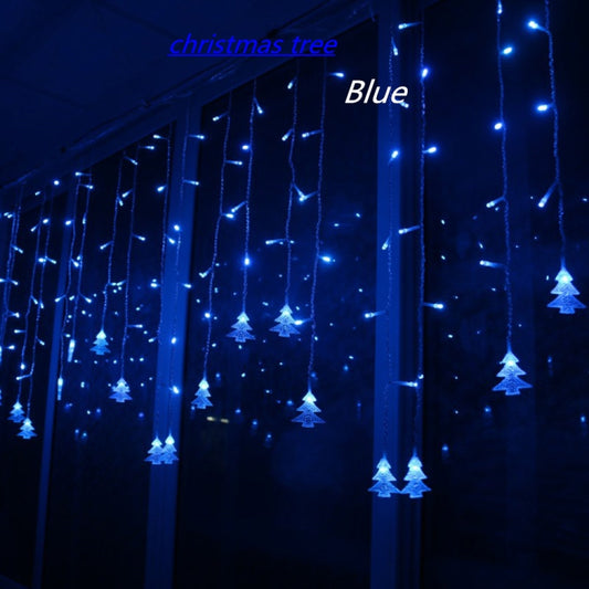 Rideau lumineux de Noël en guirlande stalactite 3,5 M 96 LED, lumières de fée, lumières de Noël et du Nouvel An, décoration de mariage et de fête, prise américaine 110V