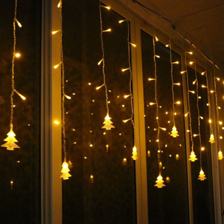3.5M 96 Leds Curtain Christmas Tree Icicle String Lights Fairy Lights Christmas New Year Lights Wedding Party Decoration, 110V US Plug
