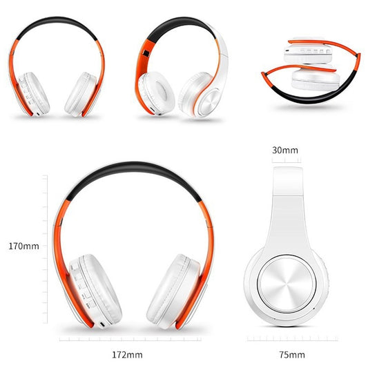 Kopfhörer Bluetooth Headset Ohrhörer Kabellose Kopfhörer Stereo Faltbare Sport-Kopfhörer Mikrofon Headset Freisprech MP3-Player