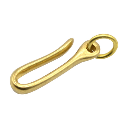 Porte-clés en laiton massif rétro, Mousqueton en U pour ceinture, Porte-monnaie, Hameçon, 4,8 cm avec anneau en cuivre, 6 cm avec anneau en cuivre, 4,8 cm sans anneau en cuivre, 6 cm sans anneau en cuivre