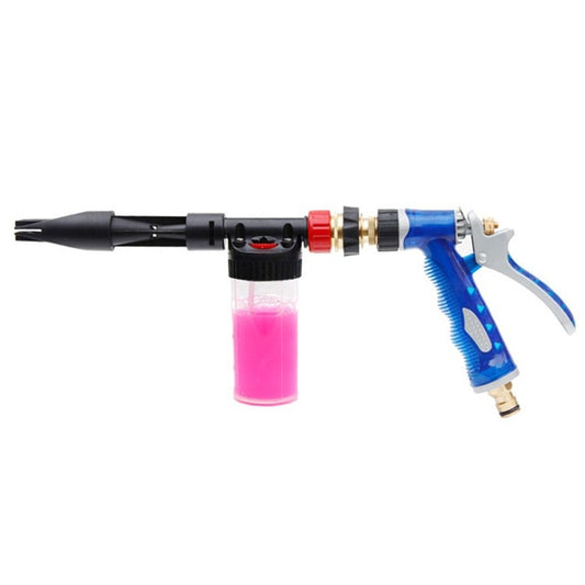Pistolet à eau pour lavage de voiture avec pot à mousse, pistolet à eau de jardin, pistolet pulvérisateur à mousse haute pression allongé, pistolet pulvérisateur à mousse