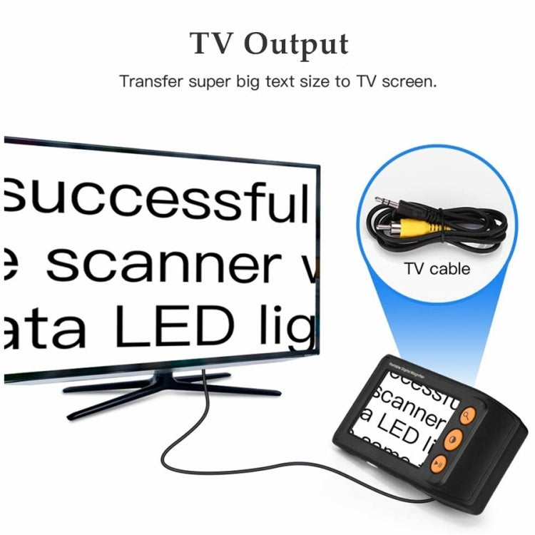 3.5 Inch 2X-25X High-Definition Handheld Magnifying Glass Electronic Vision Aid