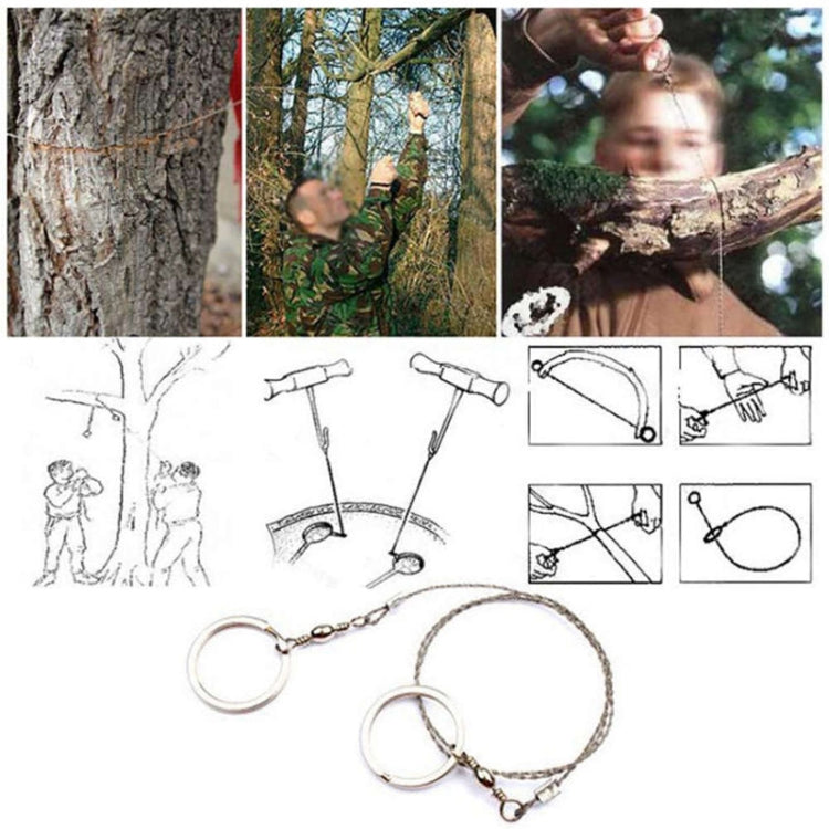 Portable Stainless Steel Wire Outdoor Survival Self Defense Chainsaws Hand Saw Fret Tool, Hand Saw (Silver)