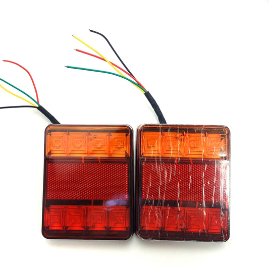 2 PCS CNSUNNY LIGHT DC 12V Car Truck Trailer Caravans LED Rear Tail Warning Brake Lights, Warning Brake Lights
