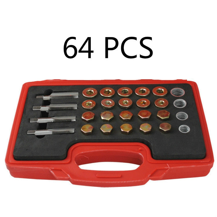 Car Oil Pan Oil Drain Screw Sliding Tooth Repair Tool Oil Bottom Screw, 64 PCS In 1