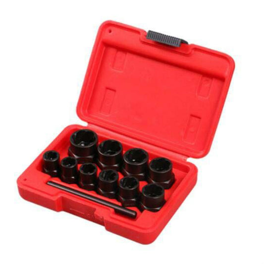 11 In 1 Damaged Nut Removal Tool Anti-Corrosion Sliding Thread Nut Extractor, 11 In 1