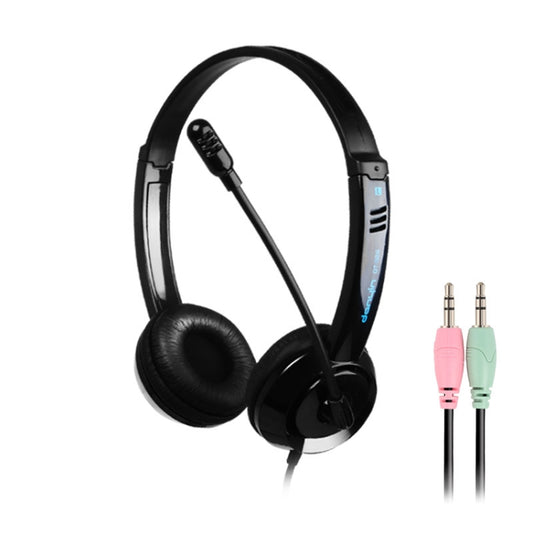 DANYIN DT326 Casque filaire d'apprentissage pour enfants, avec microphone, longueur de câble : 1,8 m, DT326 3,5 mm deux trous blanc, DT326 3,5 mm deux trous noir, DT326 un trou quatre niveaux blanc, DT326 un trou quatre niveaux noir...
